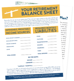 Retirement Balance Sheet